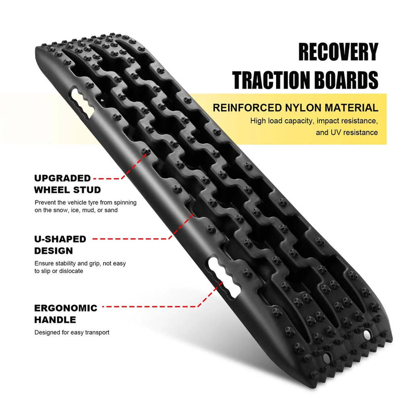 Load image into Gallery viewer, PORIYA 4WD Recovery Tracks Sand Mud Snow Traction Boards Off-Road Device Mat 10T 2PCS
