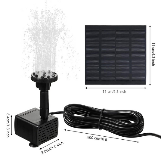 Solar Pond Pump Water Fountain Outdoor Powered Submersible Filter AU