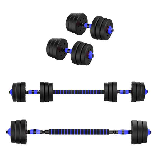 PORIYA 20kg 40kg Dumbbell Set Adjustable Barbell Kettlebell Home Gym Fitness