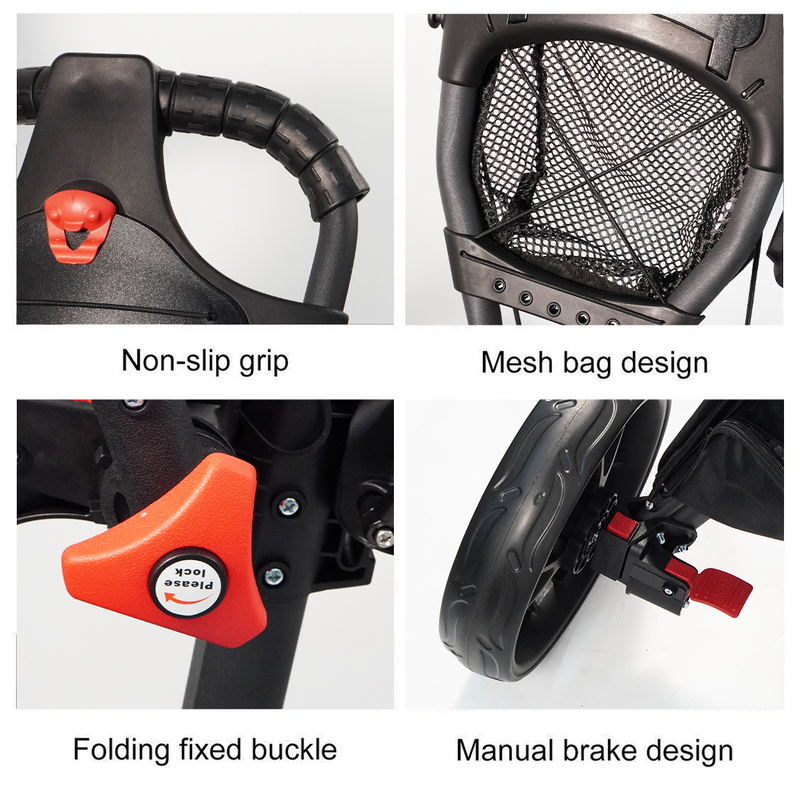 Load image into Gallery viewer, PORIYA Golf Buggy Foldable Trolley Golf Cart Wheels Umbrella Bottle Holder
