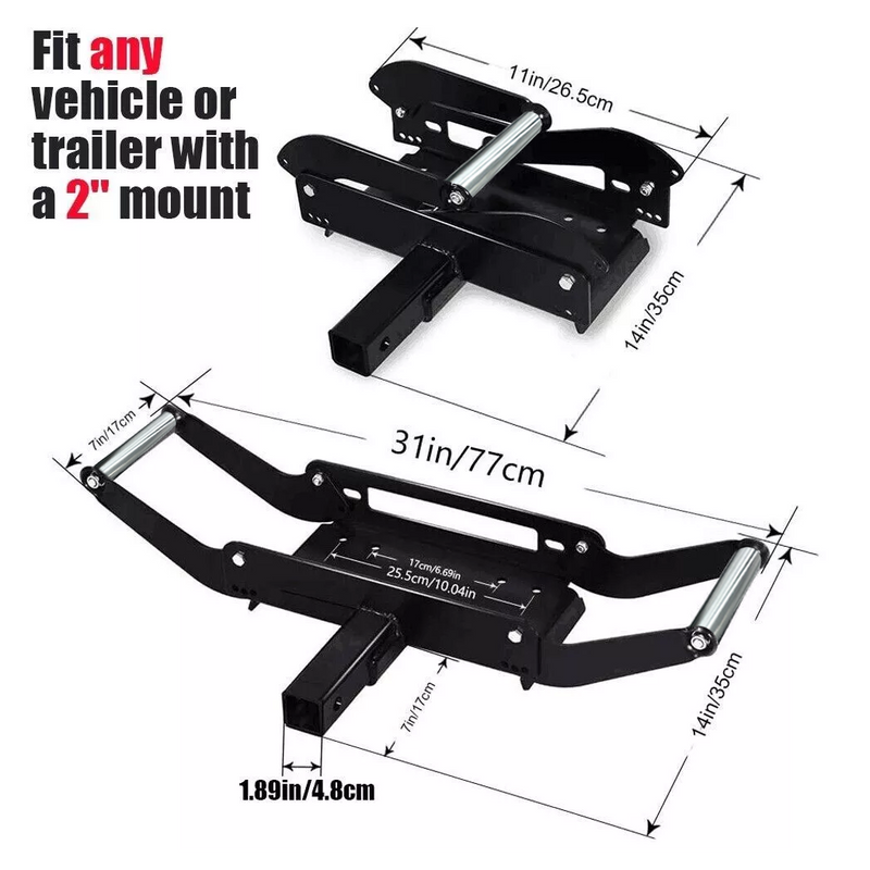 Load image into Gallery viewer, PORIYA Winch Mounting Plate Cradle Steel 8000-14500lbs Universal Truck Trailer
