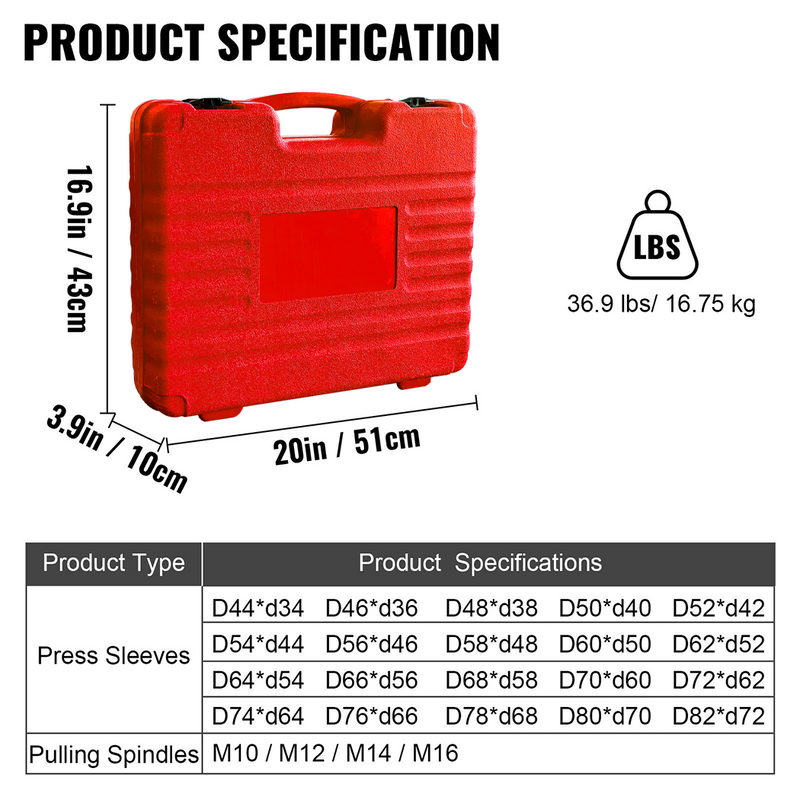 Load image into Gallery viewer, PORIYA 28 pcs Bush Removal Kit Bush Bearing Seals Press Pull Sleeve Tool Kit Set
