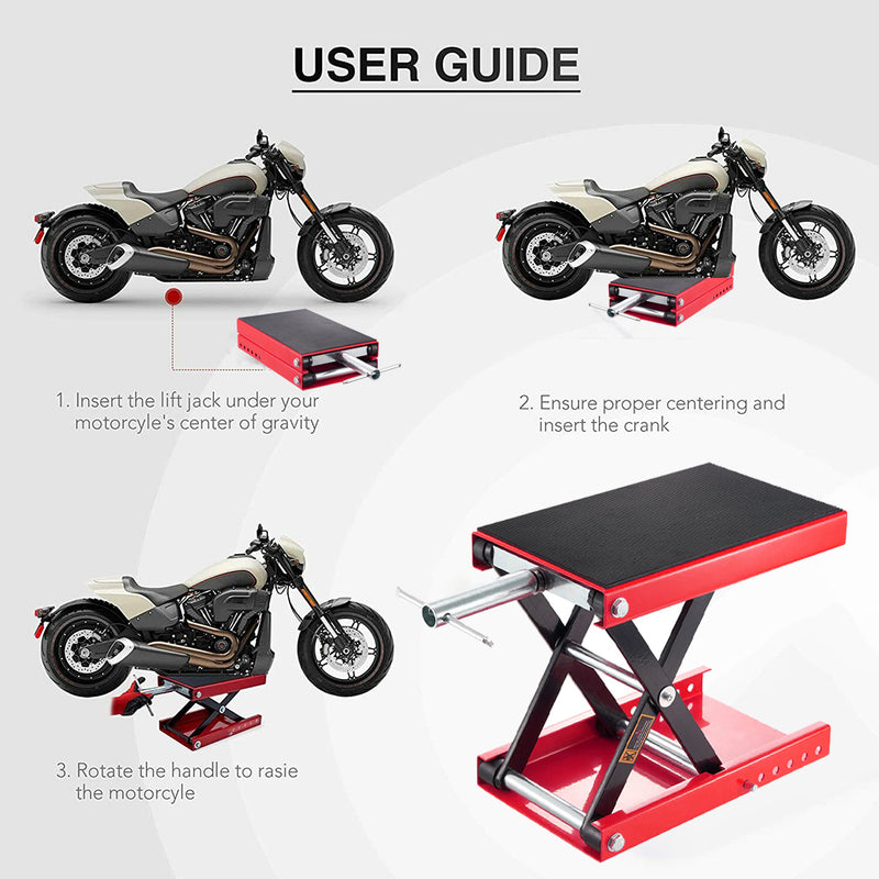 Load image into Gallery viewer, PORIYA 1100lb Motorcycle Scissor Lift Stand 500KG Motorbike Lift Working Bench ATV Jack
