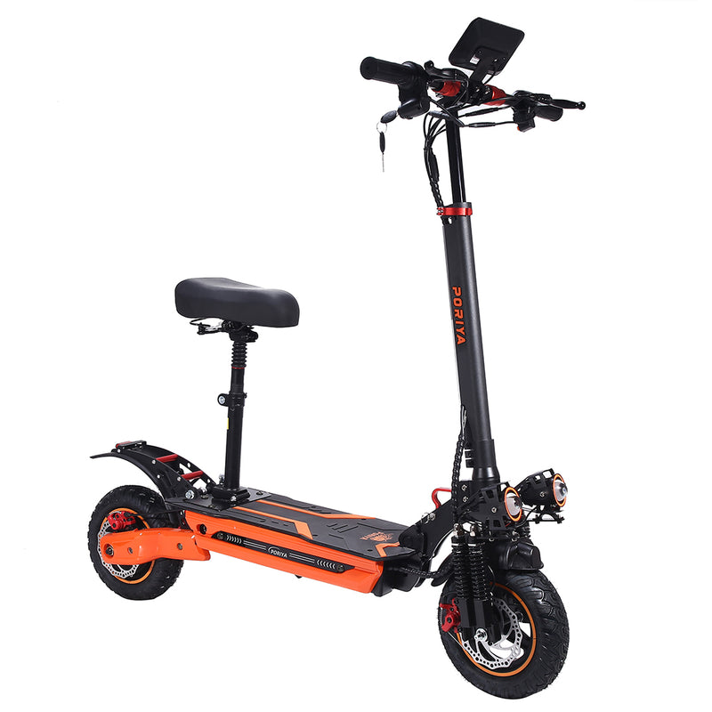 Load image into Gallery viewer, PORIYA 3000W Portable Electric Scooter 80KM/H Off Road Scooter Foldable E Bike

