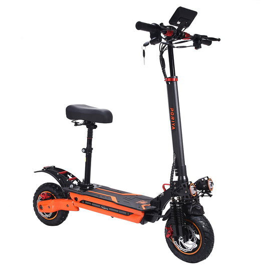 PORIYA 3000W Portable Electric Scooter 80KM/H Off Road Scooter Foldable E Bike
