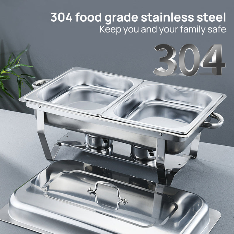 Load image into Gallery viewer, PORIYA 9L 304 Insulated Food Warmer Bain Marie Food Warmer Buffet Warmer Chafing Dish
