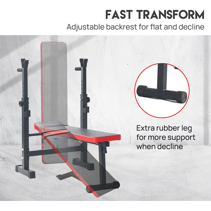 Load image into Gallery viewer, BLACK Weight Bench Press Squat Rack Incline Fitness Home Gym Equipment
