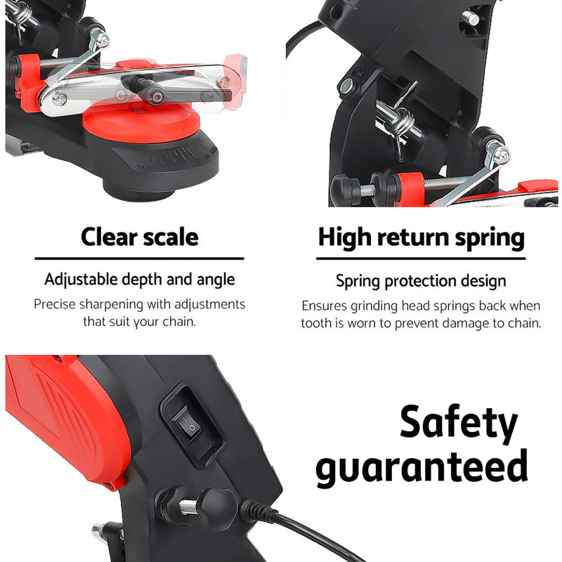 Load image into Gallery viewer, PORIYA Chainsaw Sharpener Electric Chain Blade Sharpening Saw Grinder Bench Tool
