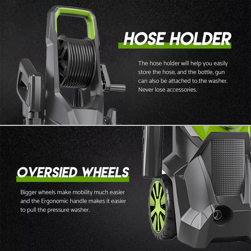 Load image into Gallery viewer, PORIYA 4800 Psi High Pressure Water Cleaner Electric Washer Gurney 10Hp Petrol 20M Hose
