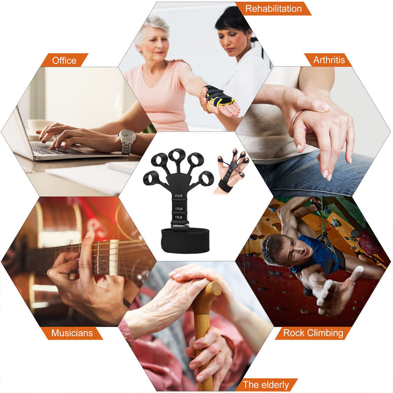 Load image into Gallery viewer, Adjustable Finger Exerciser Resistance Levels for Grip Strength Hand Therapy
