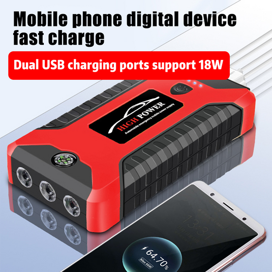 PORIYA 99800mAh Portable Car Jump Starter Booster 12V 1000A Battery Charger Power Bank