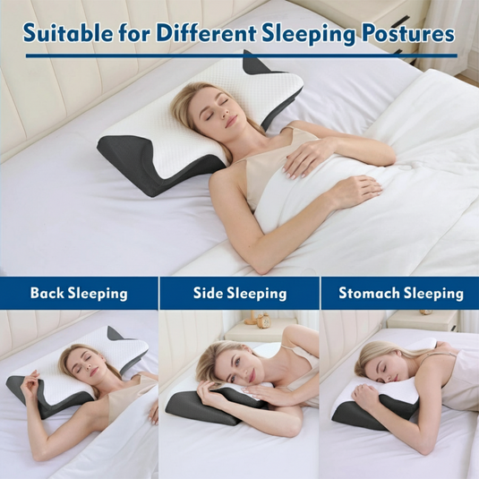 PORIYA Ergonomic Cervical Pillow Cooling Memory Foam Pillow Neck Support Pillow