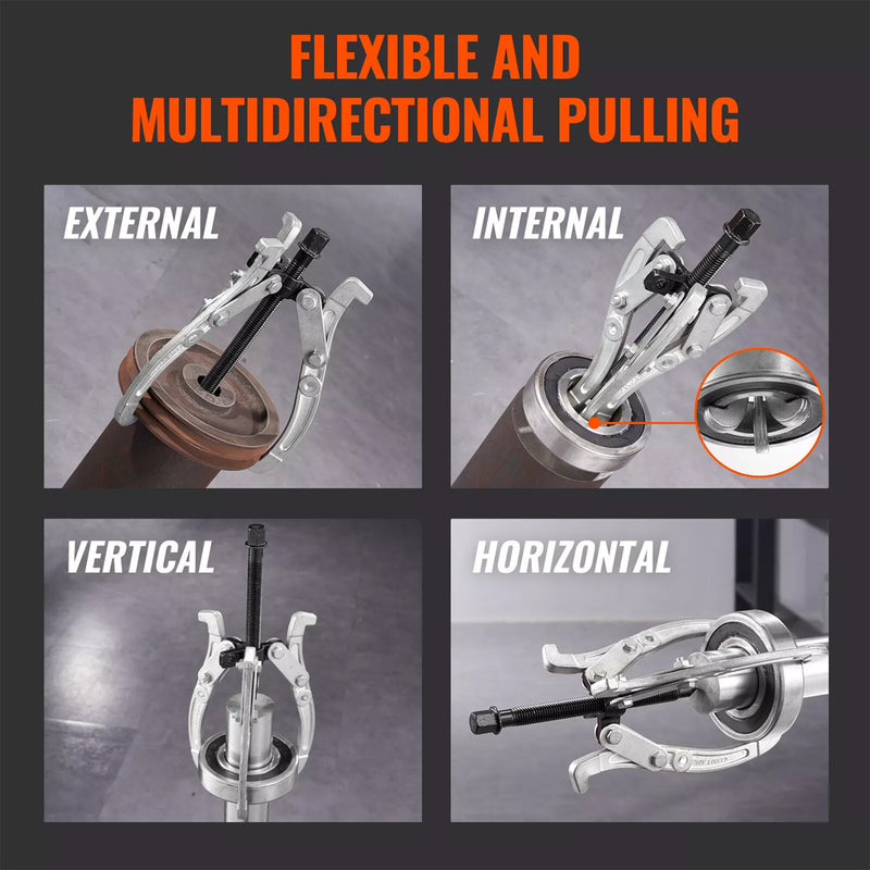 Load image into Gallery viewer, PORIYA Gear Puller Set 3" 4" 6" 8" 3-Jaw Bearing Puller Wheel Gear Pulley 4PCS
