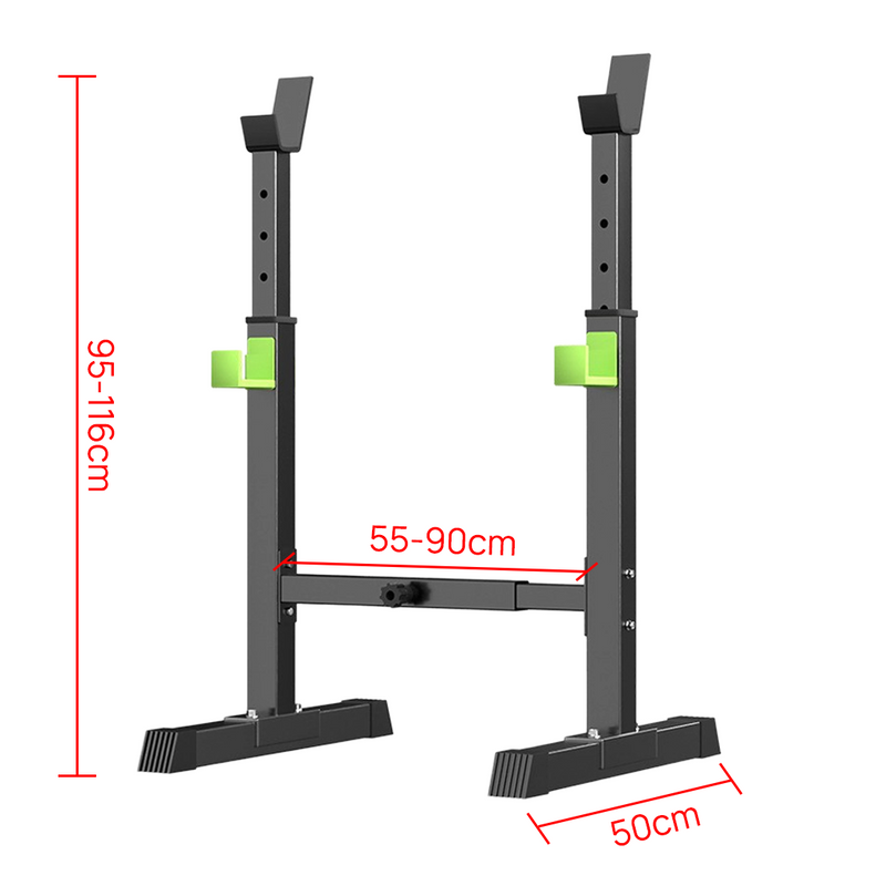 Load image into Gallery viewer, Adjustable Detachable Squat Rack Heavy Duty Home Gym Equipment w/ Barbell Hooks
