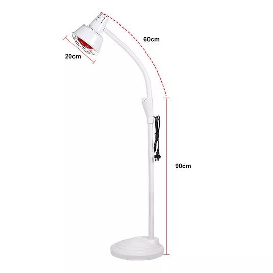PORIYA 275W Infrared Heat Lamp Light Floor Stand Therapeutic Therapy Pain Relief E27
