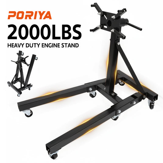PORIYA  450kg Engine Stand Cars Auto Motor Crane Industrial Workshop Move Hoist