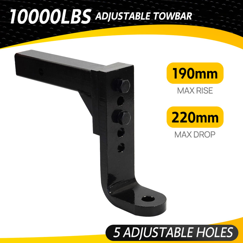 Load image into Gallery viewer, PORIYA 4500KG Adjustable Towbar Ball Mount 2" Hitch Towing Trailer Camper Bike Rack 4WD
