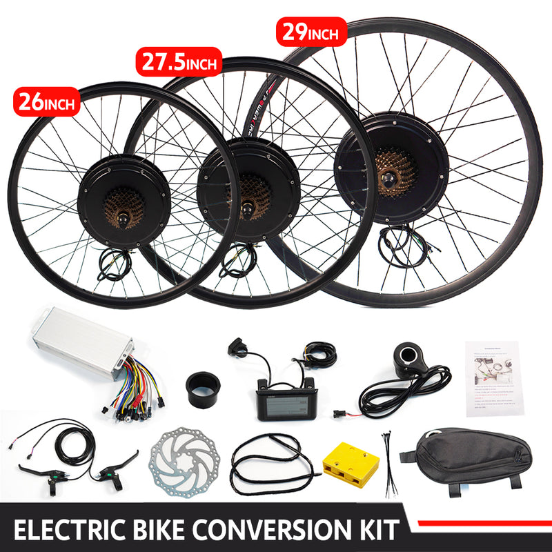 Load image into Gallery viewer, PORIYA ebike Conversion Kit 48V1500W Motor Electric bike rear Wheel 26 27.5 29in
