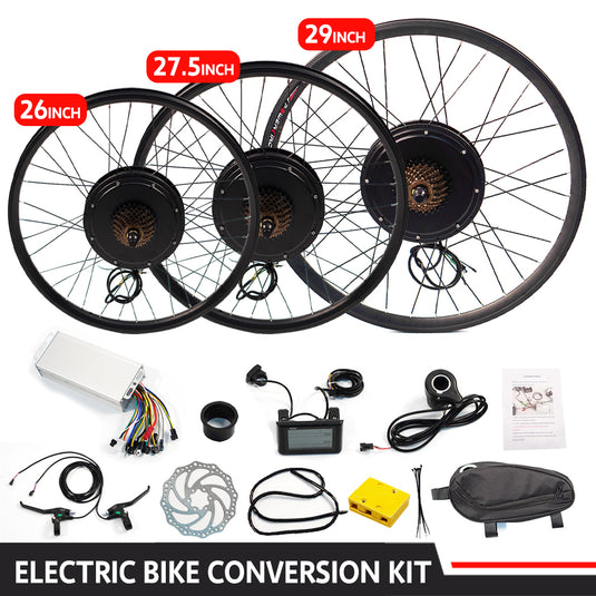 PORIYA ebike Conversion Kit 48V1500W Motor Electric bike rear Wheel 26 27.5 29in