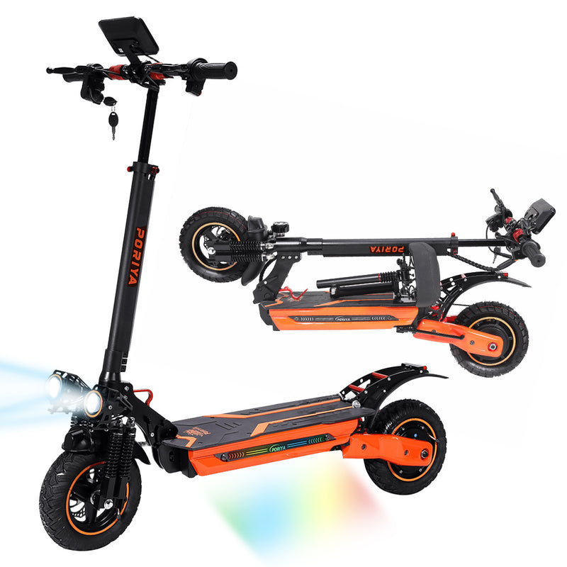 Load image into Gallery viewer, PORIYA 3000W Portable Electric Scooter 80KM/H Off Road Scooter Foldable E Bike
