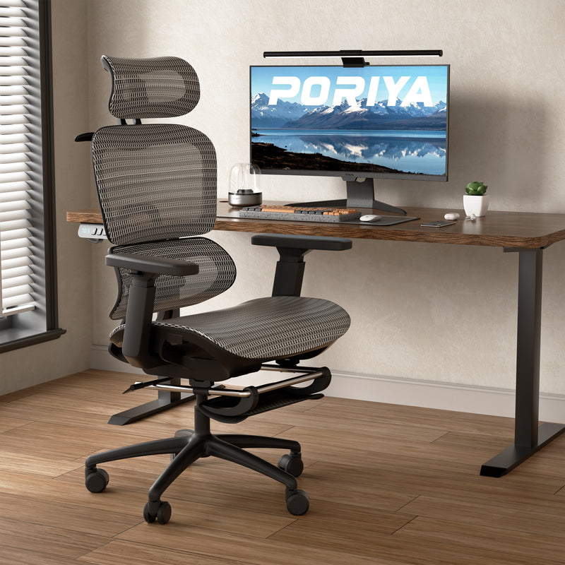 Load image into Gallery viewer, PORIYA Home Office Chair Ergonomic Mesh Seat Computer Executive Racing Chair

