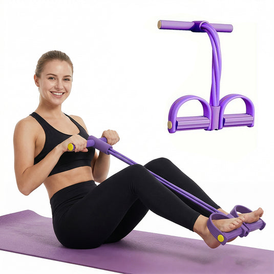 PORIYA Multi-Function Pedal Resistance Band Fitness Exercise Tension Resistance Rope