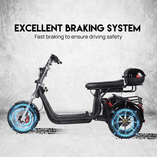 Load image into Gallery viewer, Electric Tricycle 3000W 60KM/H Off Road E-Scooter W/ Golf Rack Golf Cart Scooter
