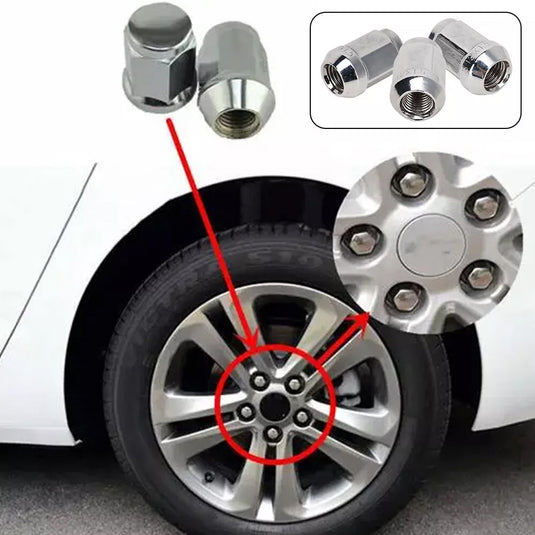 PORIYA 24x M12x1.5 Chrome Wheel Nuts For Ford Ranger Mitsubishi Triton Mazda Bravo Bt50
