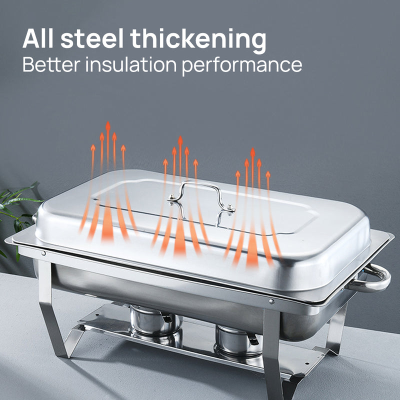 Load image into Gallery viewer, PORIYA 9L 304 Insulated Food Warmer Bain Marie Food Warmer Buffet Warmer Chafing Dish
