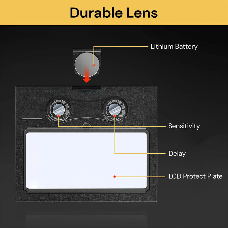 Load image into Gallery viewer, PORIYA Solar Helmet Auto Darkening Welding Welder Lens ARC TIG MIG MAG Large View
