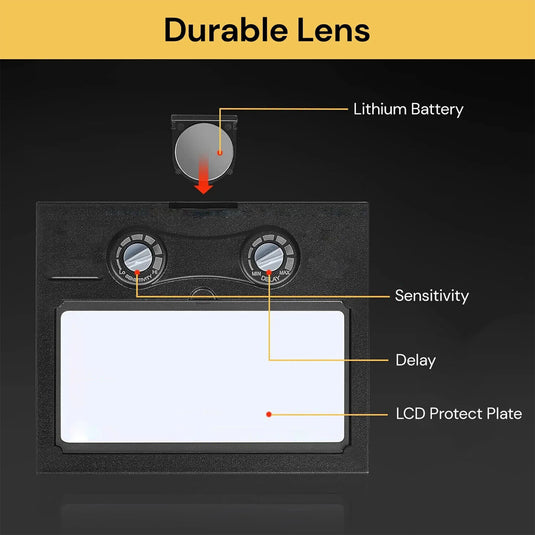 PORIYA Solar Helmet Auto Darkening Welding Welder Lens ARC TIG MIG MAG Large View