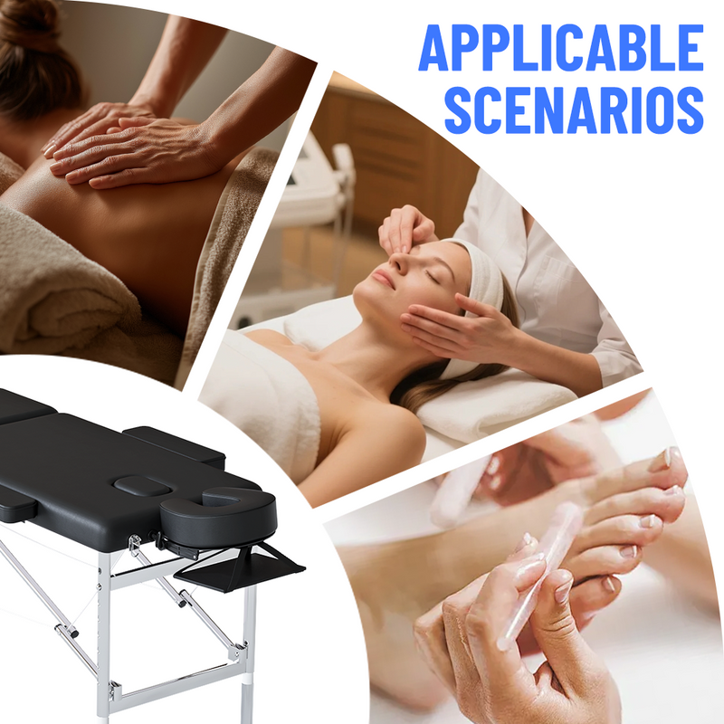 Load image into Gallery viewer, PORIYA 3-Fold Aluminum Massage Table Portable Folding Spa Beauty Therapy Massage Bed
