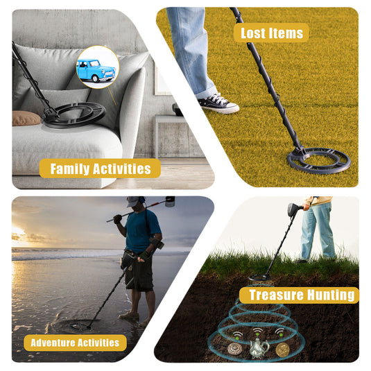 PORIYA 400mm Deep Sensitive Metal Detector KITS Searching Gold Digger Treasure Hunter