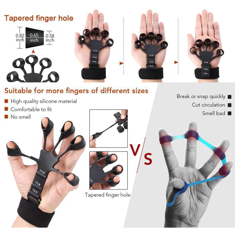 Load image into Gallery viewer, Adjustable Finger Exerciser Resistance Levels for Grip Strength Hand Therapy
