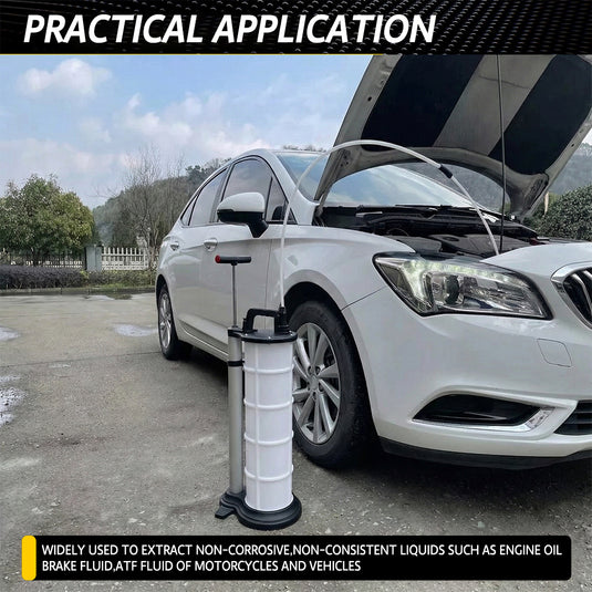 PORIYA 9L Waste Oil Fluid Suction Manual Extractor Pump Vacuum Fuel Car Boat Transfe