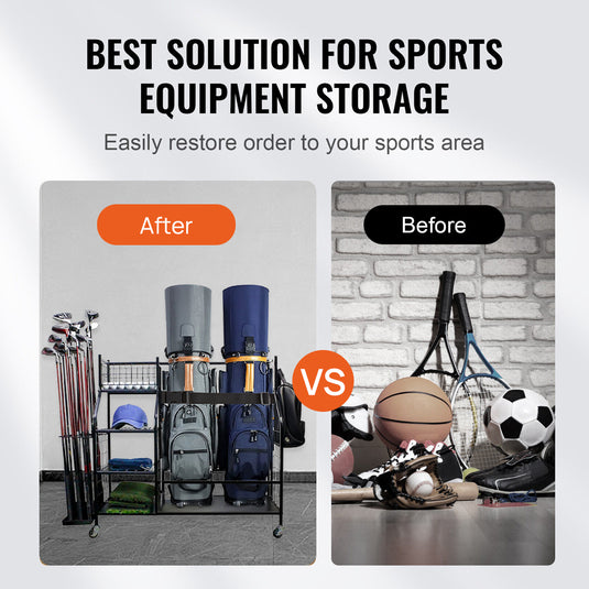 Golf Bag Storage Rack Garage Bag Organizer Storage Stand Golfing Equipment Rack