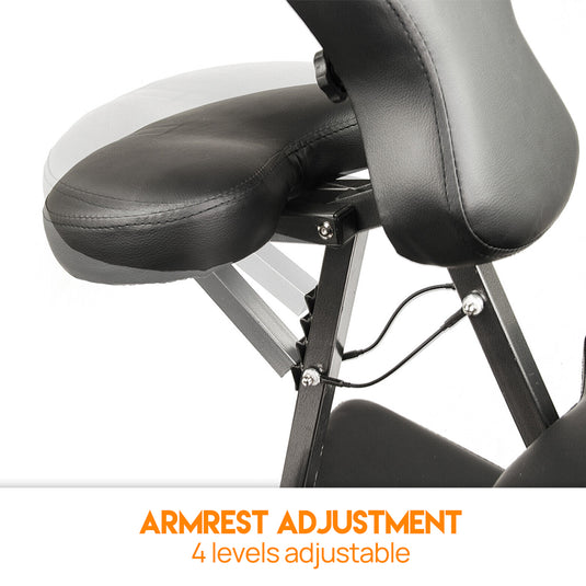 Foldable Massage Chair Table Aluminium Portable Chair Beauty Therapy Tattoo Waxi