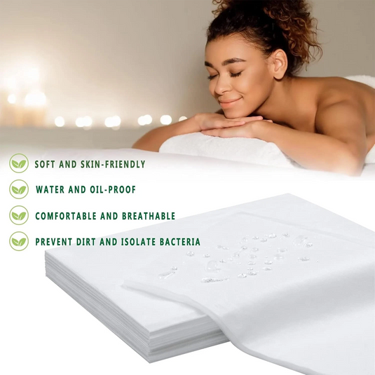 PORIYA 100-300 pcs Disposable Massage Table Sheet Non-Woven Spa Salon Beauty Bed Cover