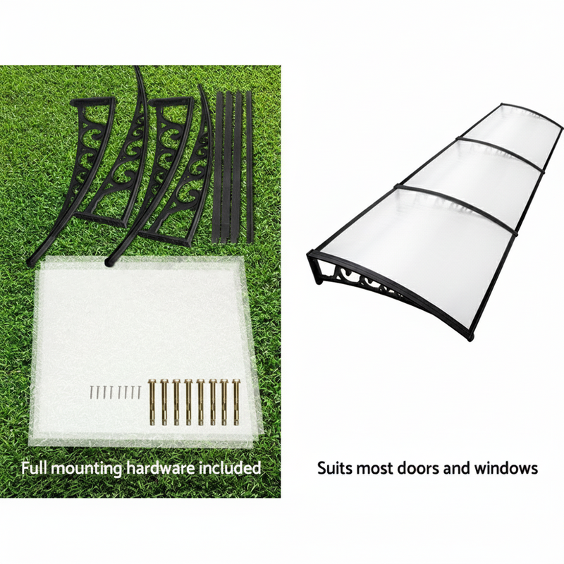 Load image into Gallery viewer, PORIYA Window Door Awning Outdoor Balcony Door Canopy Shelter Rain Cover Wind Shield
