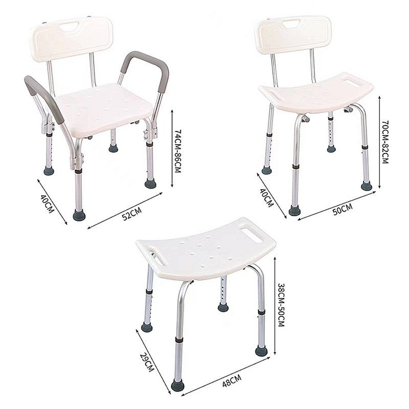 Load image into Gallery viewer, Adjustable Height Medical Shower Chair Bathtub Anti-slip Bench Bath Seat Stool
