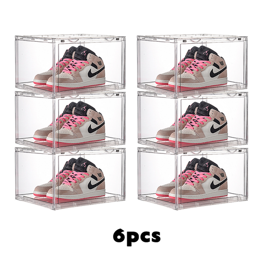 PORIYA 2-20pcs Clear Acrylic Stackable Boxes Shoes Clothes Toy Display DIY Storage Box