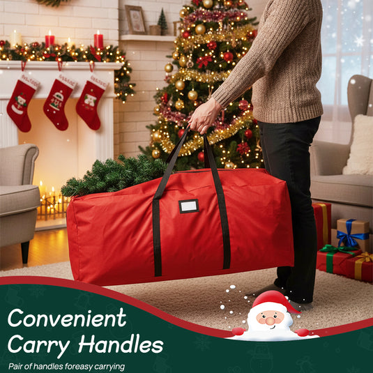 PORIYA Christmas Tree Storage Bag 1.22-1.65m Holiday Decoration Zip Oxford Heavy Duty