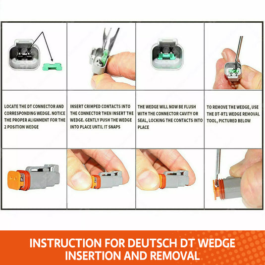 PORIYA 1800PC Deutsch DT Connector Plug Kit With Genuine Deutsch Crimp Tool Auto Marine