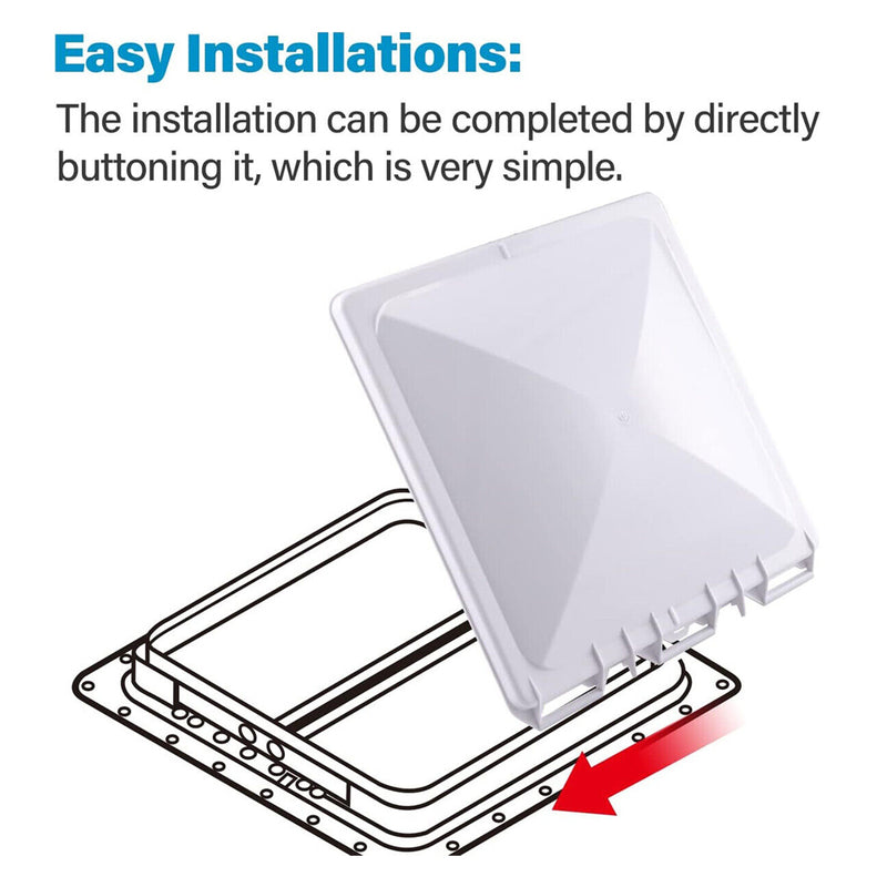 Load image into Gallery viewer, PORIYA 14" Universal RV Roof Vent Lid Cover Replacement Anti-UV Camper Trailer Motorhom
