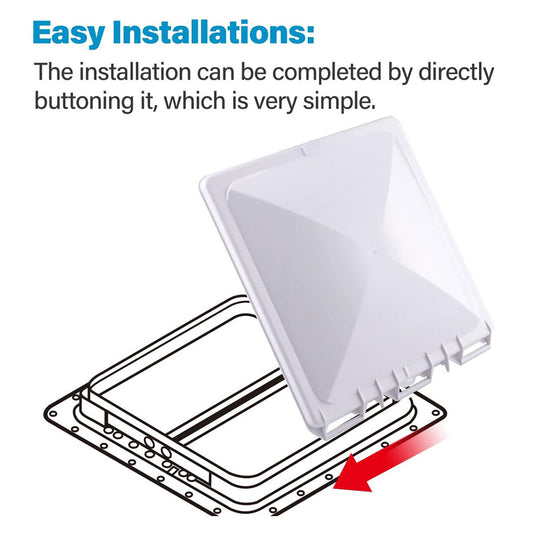 PORIYA 14" Universal RV Roof Vent Lid Cover Replacement Anti-UV Camper Trailer Motorhom