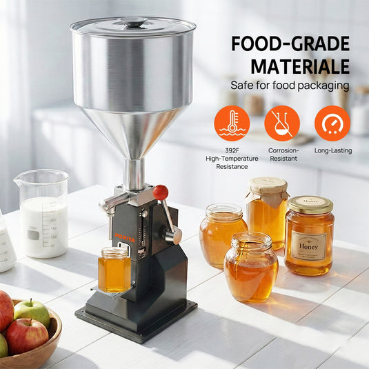 PORIYA Manual Liquid Filling Machine Paste Bottle Filler 5-100ml Adjustable