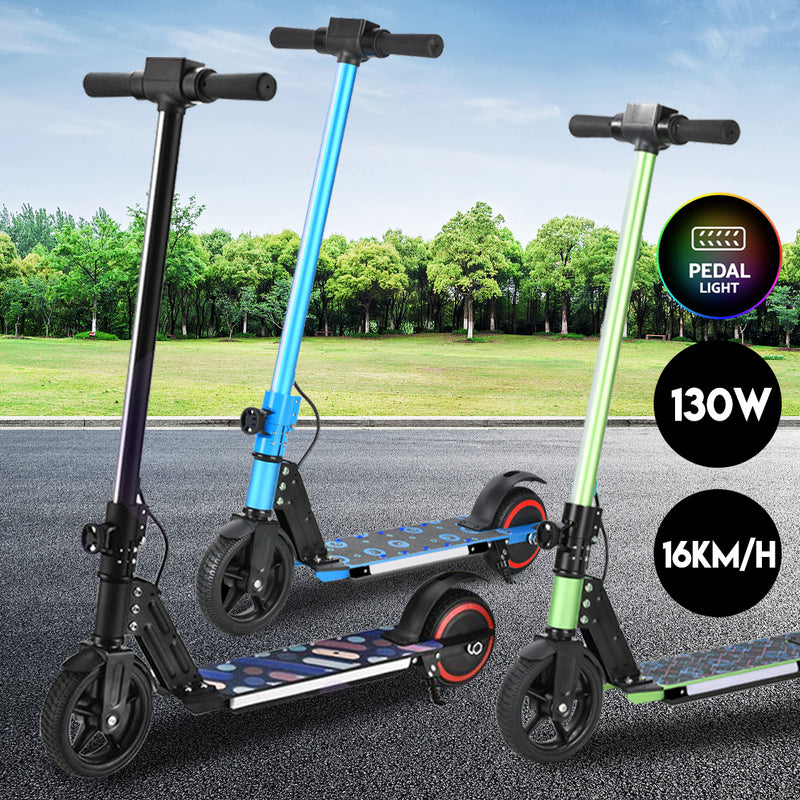 Load image into Gallery viewer, Electric Scooter 130W 16KM/H 8KM Range LED Light Folding Portable Ride Kids Teen
