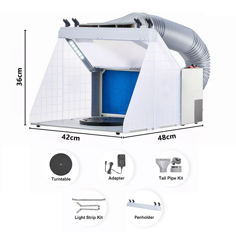 Load image into Gallery viewer, PORIYA Airbrush Spray Booth Portable Hobby Airbrush Paint Spray Booth for Models
