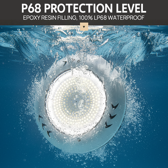 PORIYA 55W Resin Filled Underwater Swimming Pool Light LED RGB with Remote Controller