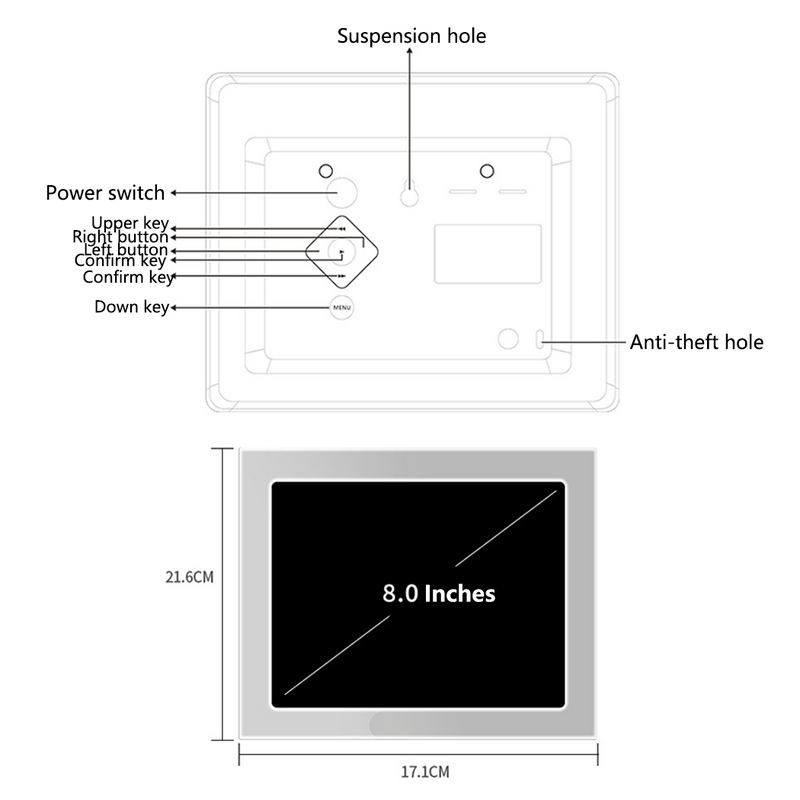 Load image into Gallery viewer, PORIYA 7/8‘’LED Dementia Digital Calendar Clock Alarm Day/Week/Month/Year Extra Large
